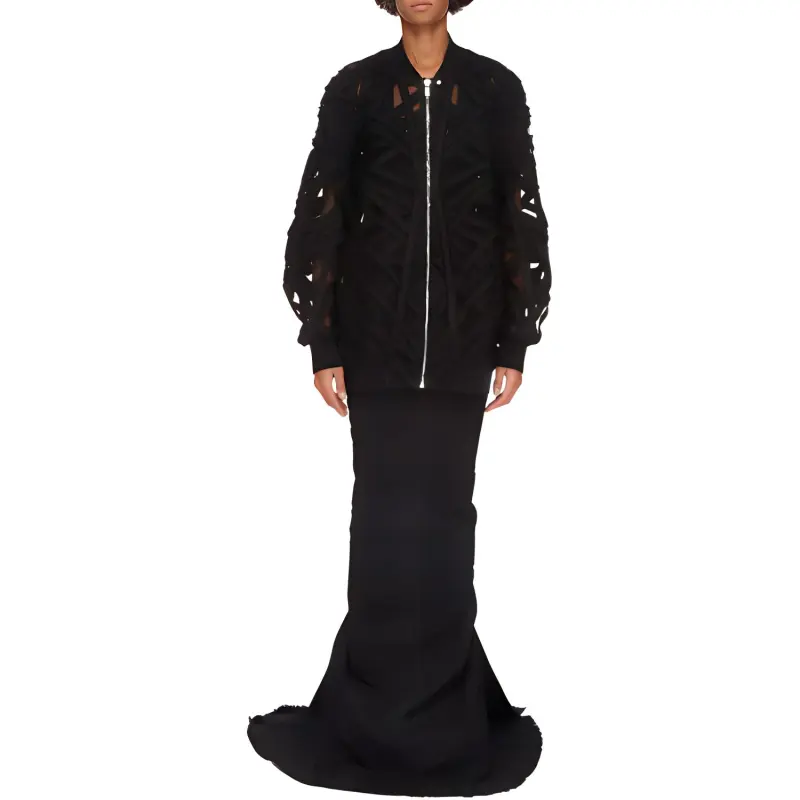 RICK OWENS Peter Cut Out Detailed Flight Jacket-2
