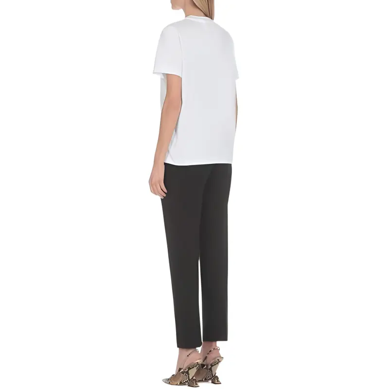 MSGM Drop Shoulder Sleeve T Shirt Women's White-4