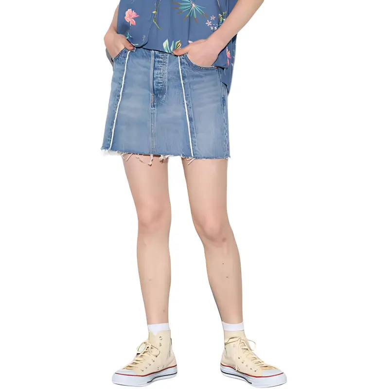Levi's Denim Short Skirts Women's Blue-4