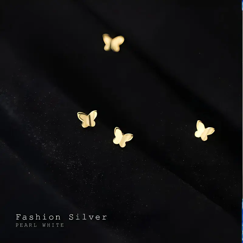 A CONG Studio S925 Silver Stud Earrings Women's-3