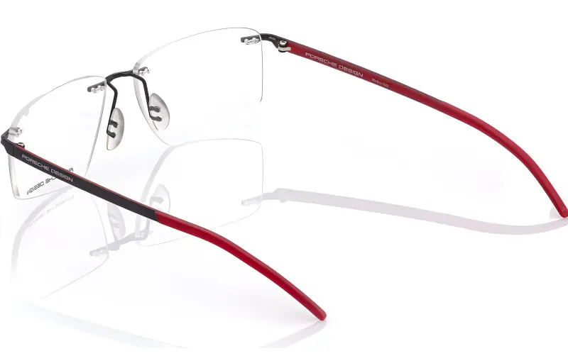 PORSCHE DESIGN Metal Carbon Fiber Irregular Shape Eyeglass Frames Unisex Black-4