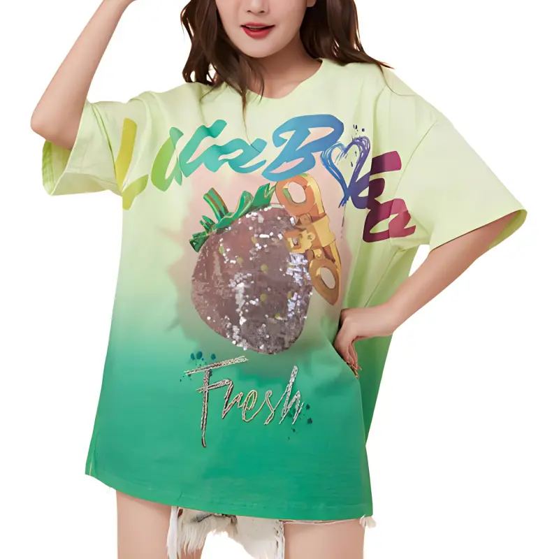 LALABOBO Drop Shoulder Sleeve T Shirt Women's-5