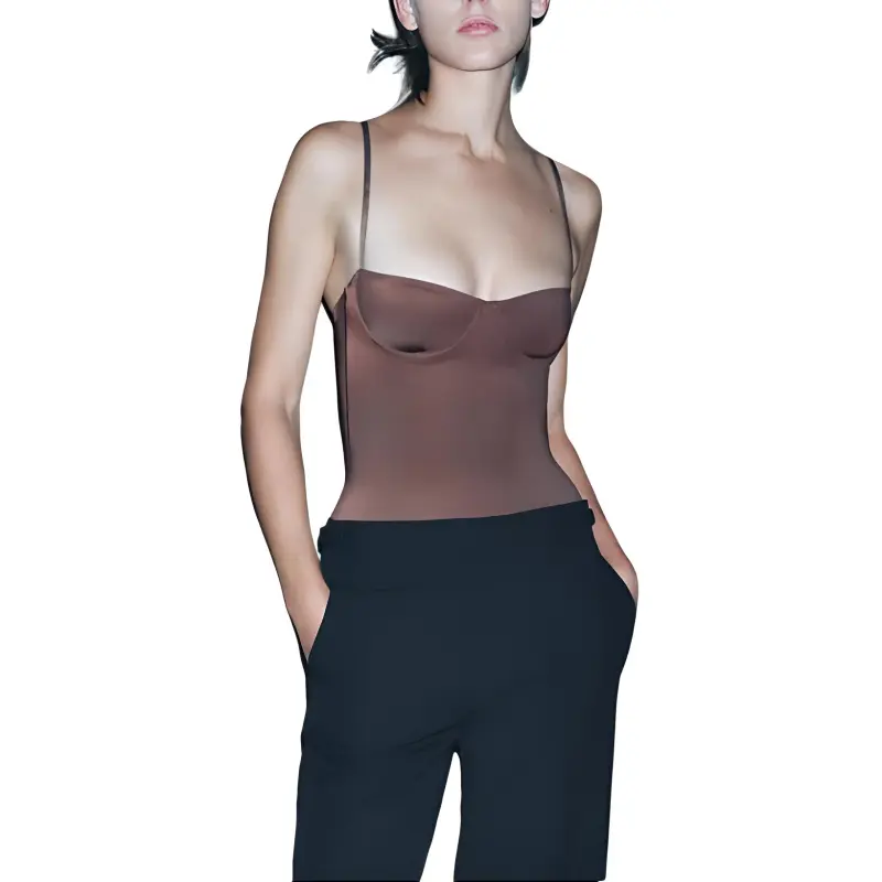 ZARA Bodysuits Women's Brown-2