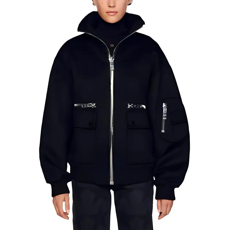 Sandro Zip-up Bomber Jacket-4