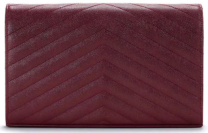 SAINT LAURENT Leather Shoulder Bag Women's Deep Red-3