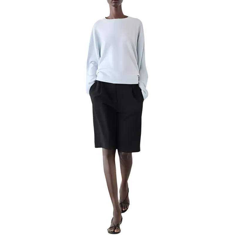 Massimo Dutti Cashmere Sweater Women's Sky Blue-2