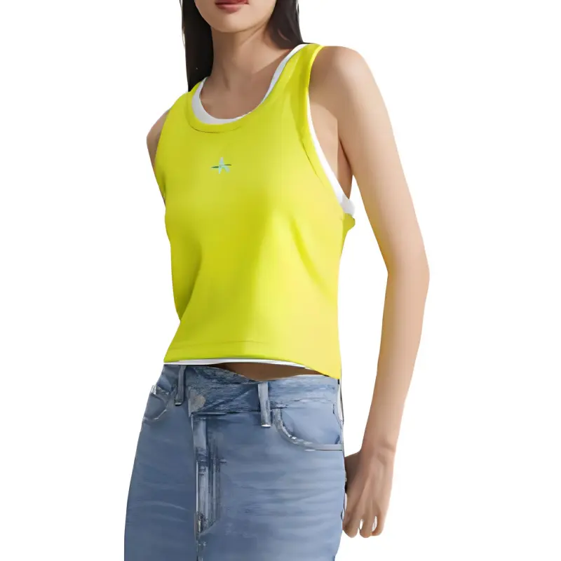 CALVIN KLEIN Rainbow Series Tank Top Unisex Neon Yellow-3