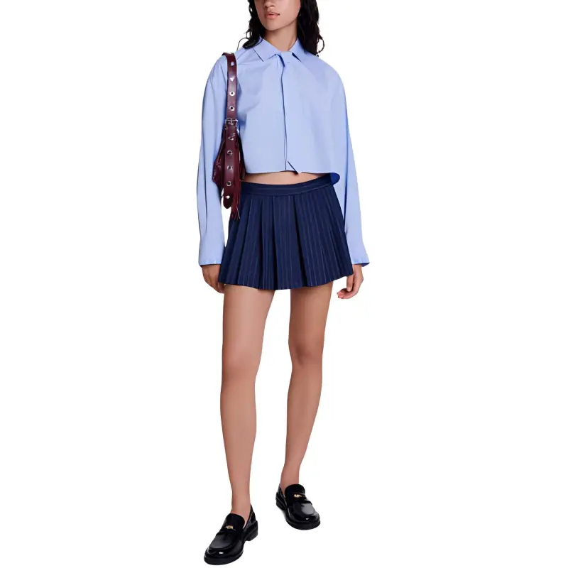Maje Layered Striped Skort-1