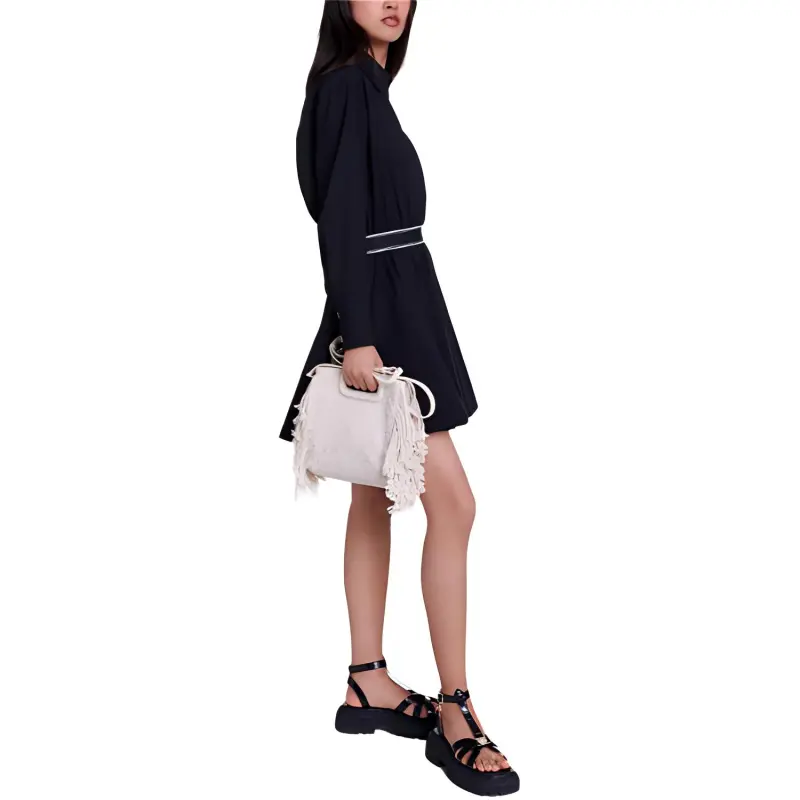 Maje Flared Shirt Dress-3