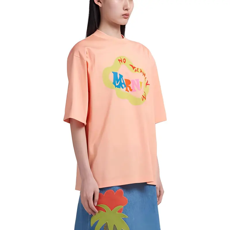 MARNI X No Vacancy Inn Co-brand T-Shirts Women's Orange-3