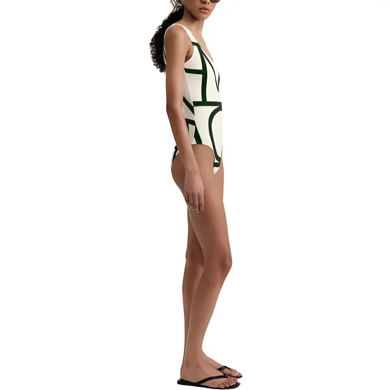 TOTEME One piece Swimsuit Women's Beige Yellow/Green-3