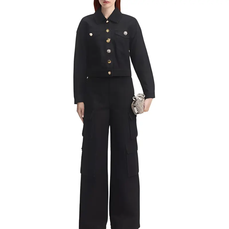 Self portrait Crystal embellished Denim Jacket-2