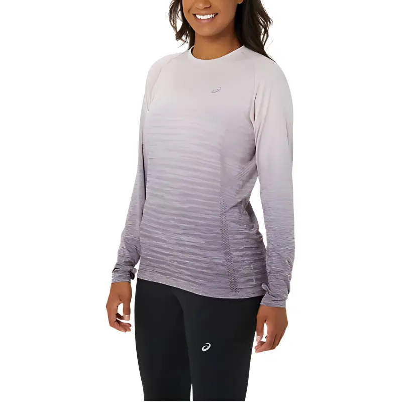 Asics T Shirt Women's Gray Purple Red-3