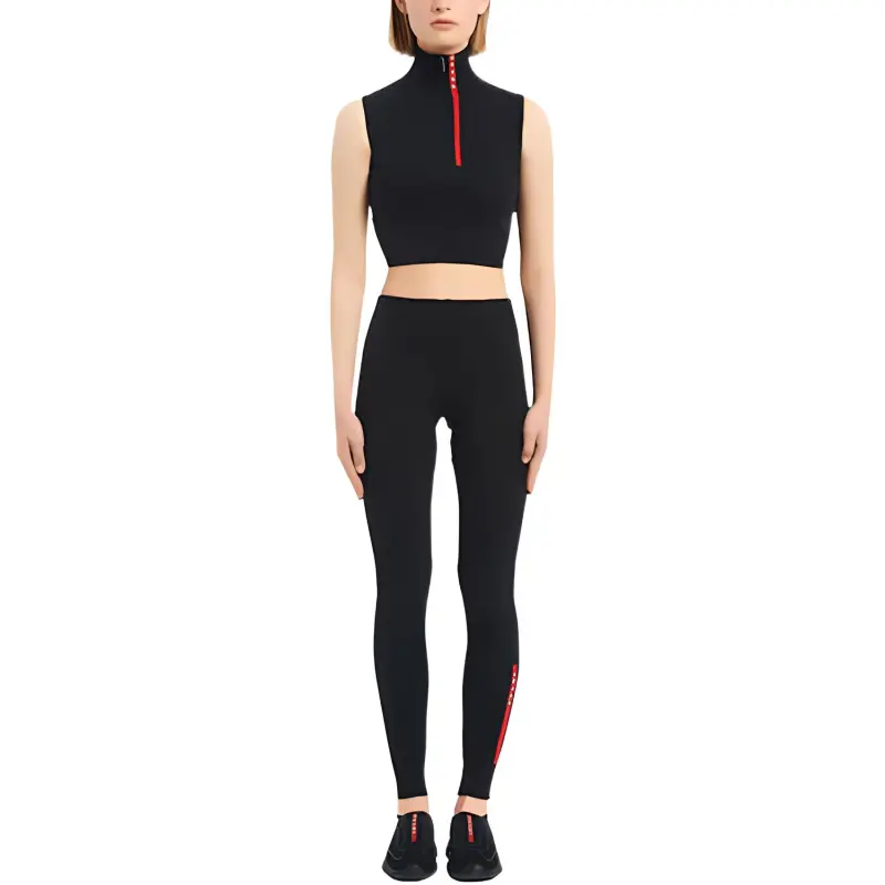 PRADA Knitted Sports Pants Women's Black-1