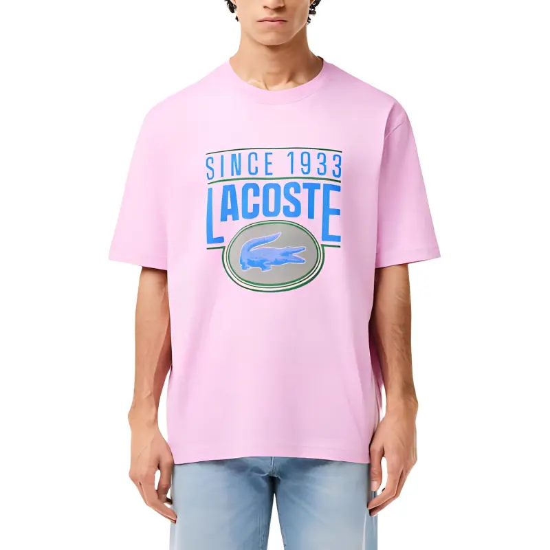 LACOSTE Regular T-Shirt Men's Pink-1