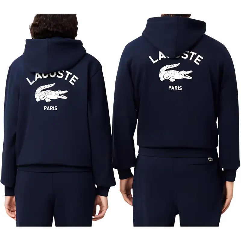 LACOSTE Print Hoodie Sweatshirt-2