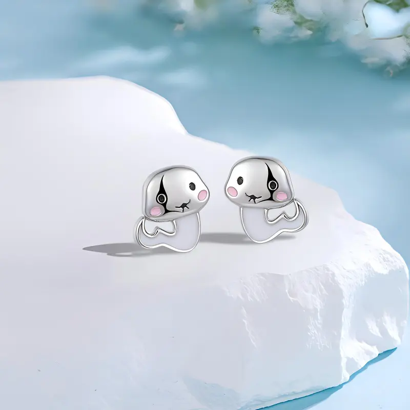 Inkopper 999 Fine Silver Stud Earrings Women's-4
