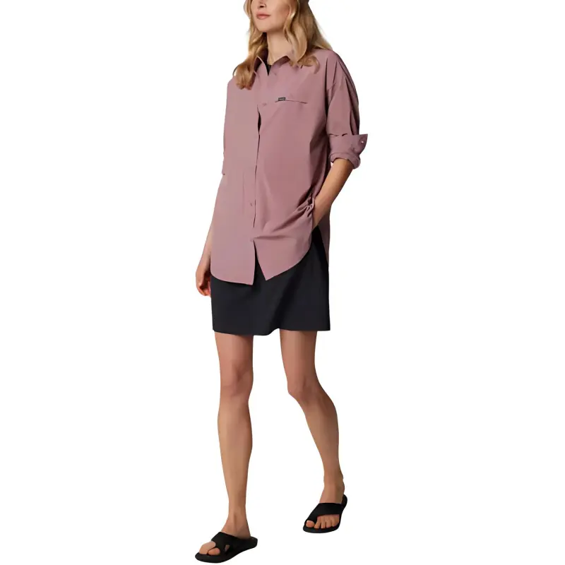 Columbia Women's Boundless Trek™ Layering Long Sleeve Shirt Shirt Women's Rose Red-2