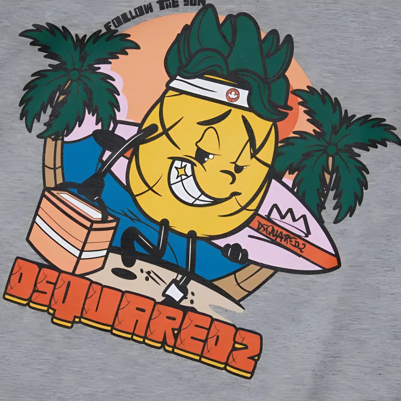 DSQUARED 2 Graphic Printed Crewneck T Shirt-7