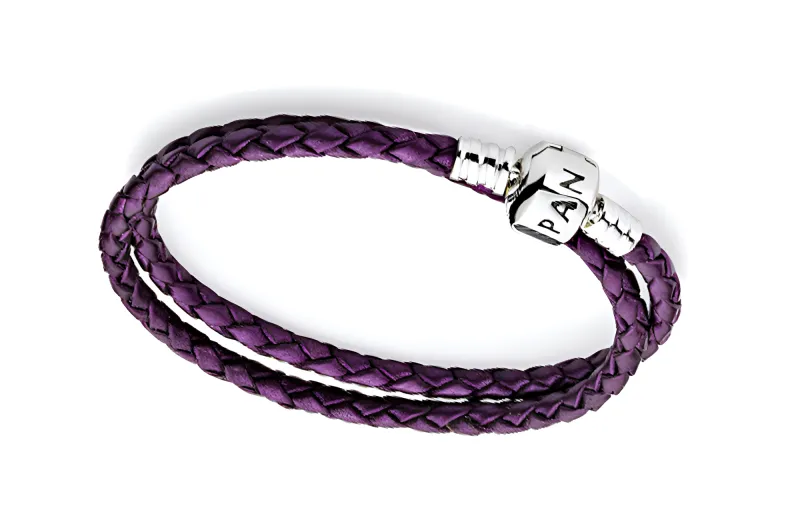 Pandora 925 Sterling Silver Bracelets Women's Purple-2