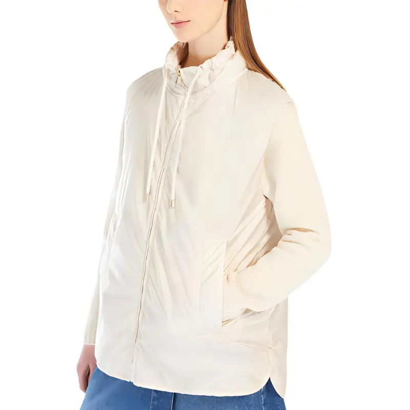 WEEKEND MaxMara Yoro Collection Reversible Water Repellent Canvas Gilet Vest Women's White-5