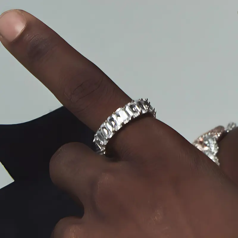 ICEGANG 5A Cubic Zirconia Rings Unisex-1