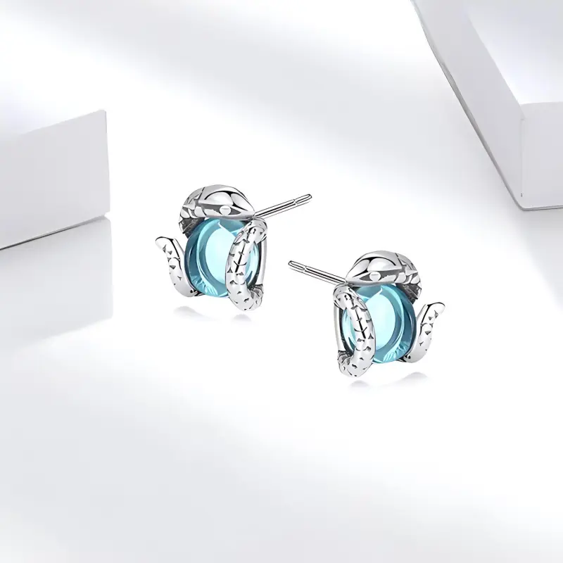 ROGA 925 Silver Needles Stud Earrings Unisex-2