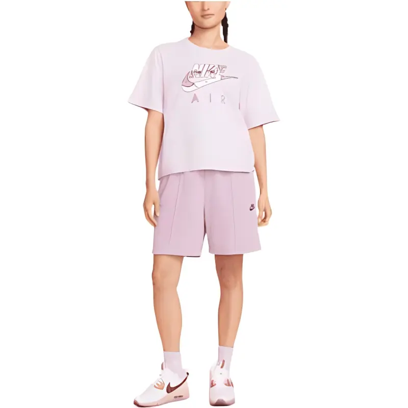 Nike Set in Sleeve T Shirt Women's Pink Purple-2