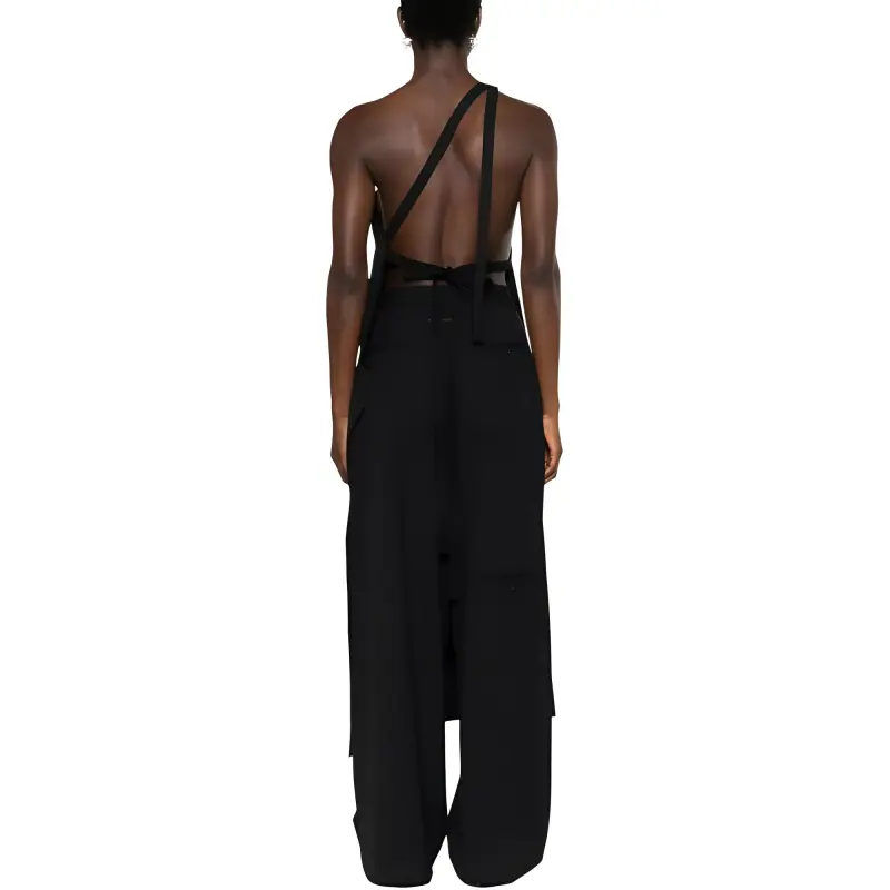 MM6 Maison Margiela Asymmetric neck Twill Top-3