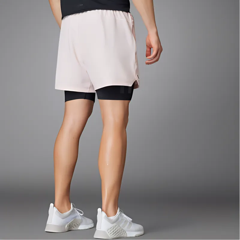 Adidas Free Shipping With AdiClub Power Workout Two-in-One Shorts-2