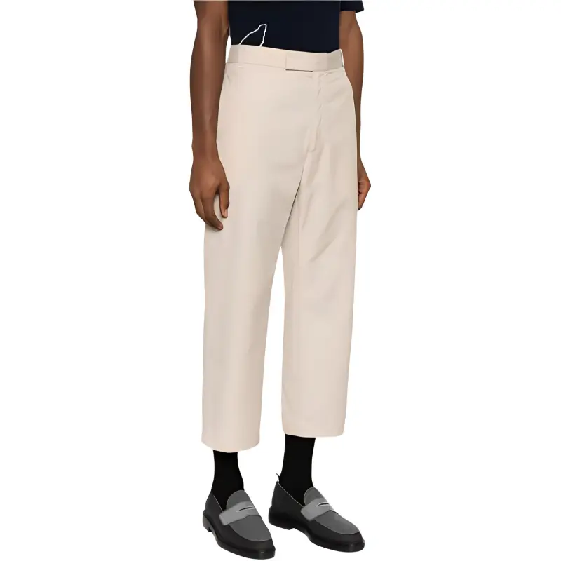 THOM BROWNE Mid Rise Straight Leg Tailored Trousers-2
