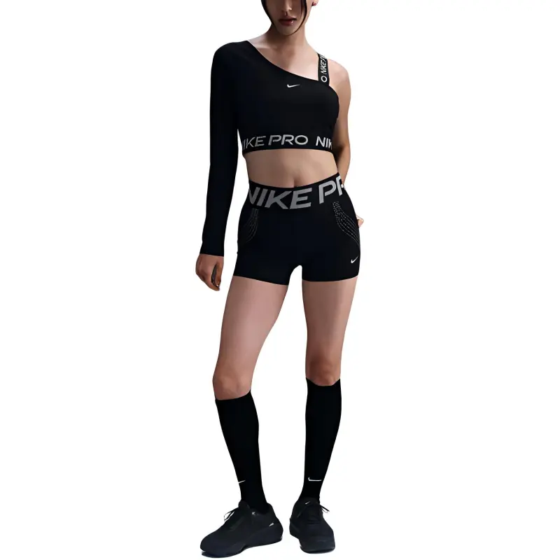 Nike Pro Shine Women's Dri-FIT Asymmetrical Cropped Top-1