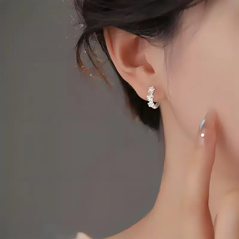 ZANC S925 Silver Earrings Women's-5