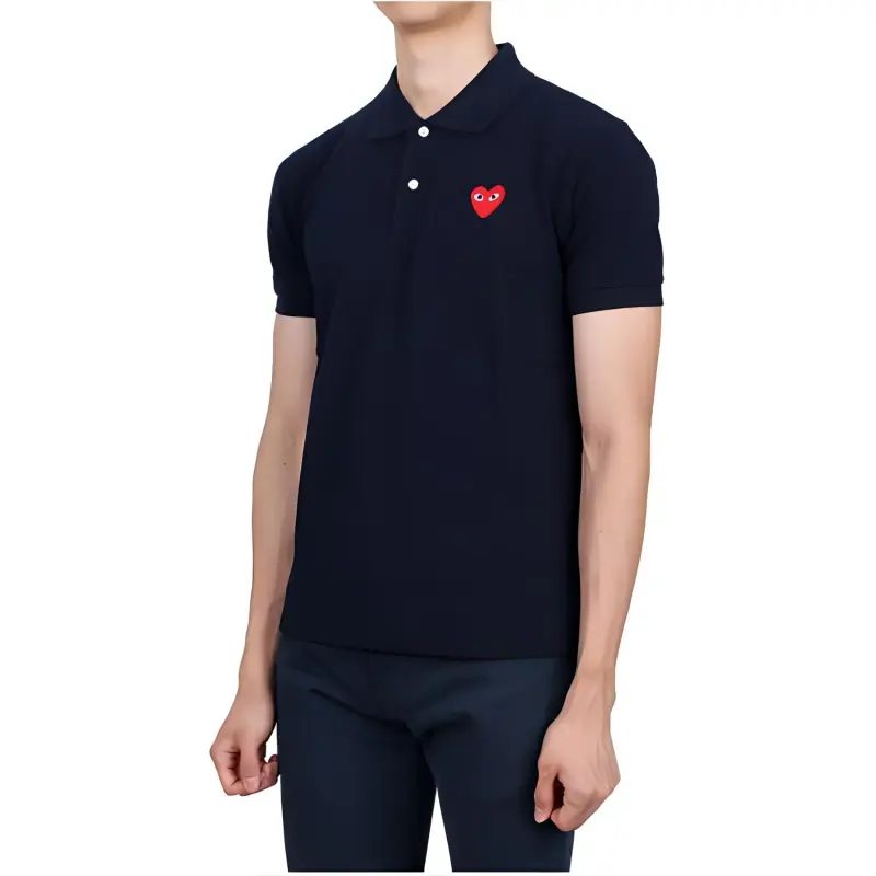 CDG Play Polo Shirt Unisex Marine Blue-3