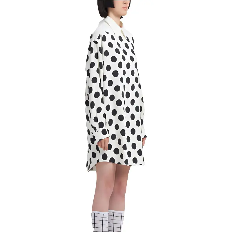 MARNI Polka Dot Print Long Sleeved Mini Dress-3