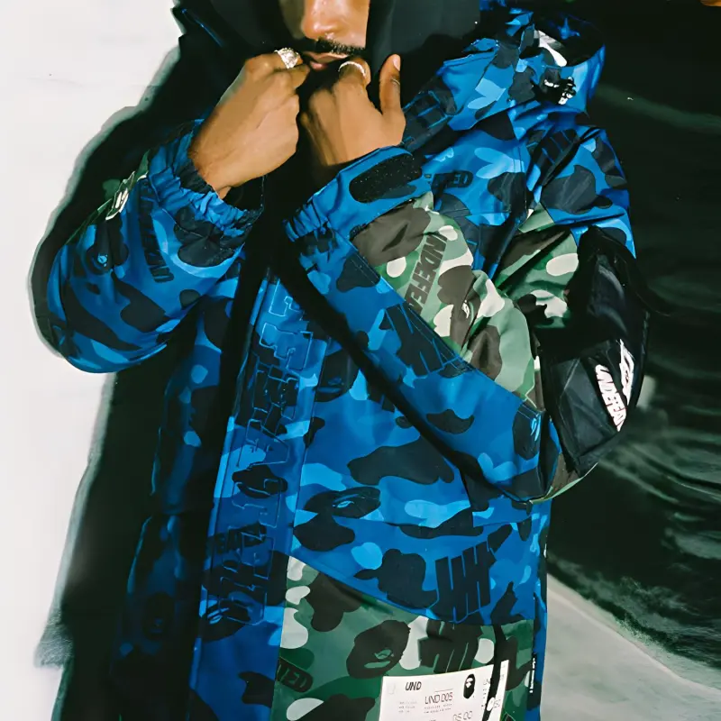 A BATHING APE X UNDEFEATED Color Camo Snowboard Down Jacket-3