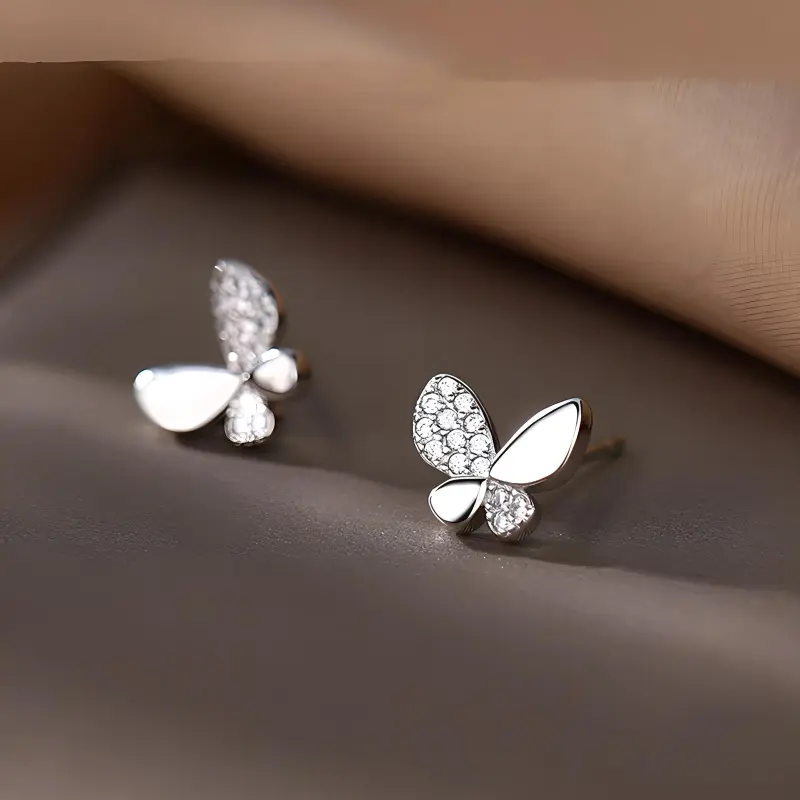 UX S925 Silver Stud Earrings Women's-1