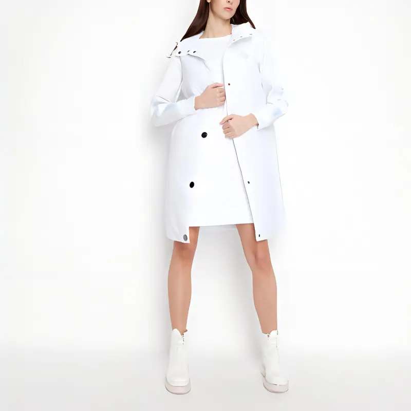 ARMANI EXCHANGE Long Sleeved Dresses Women's White-3