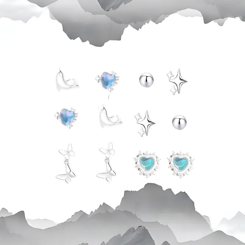 JIACUIYUN Colored Glaze Stud Earrings Women's-1