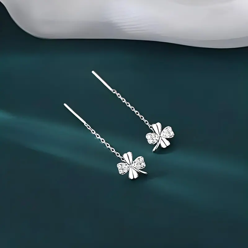 UX S925 Silver Drop Earrings Women's-1