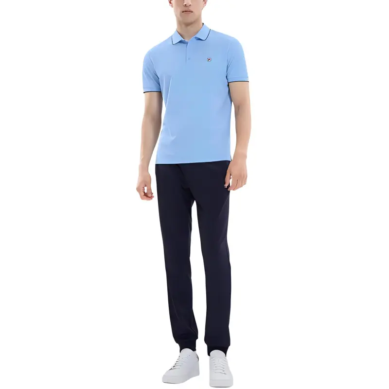 FILA Polo Shirt Men's Light Bright Blue-1
