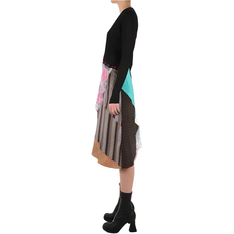 Marine Serre Silk Scarves Hybrid Wrap Dress-3