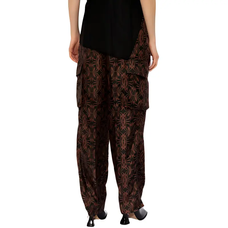 DRIES VAN NOTEN Pattern Printed Satin Cargo Pants-2