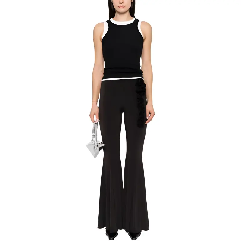 Rotate Slinky Flared Pants-1