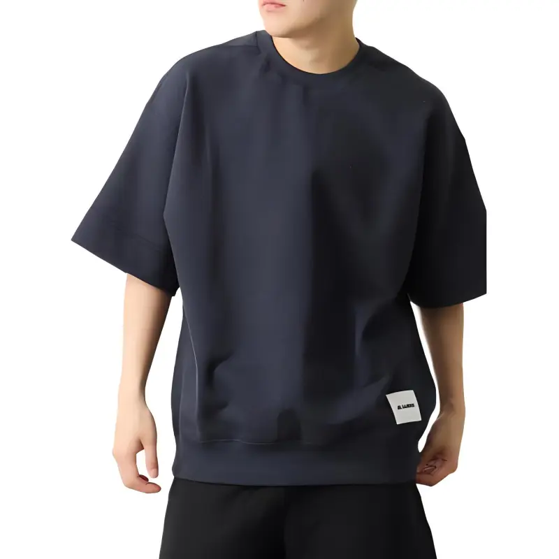 JIL SANDER + Logo Patch Short Sleeved T Shirt-3