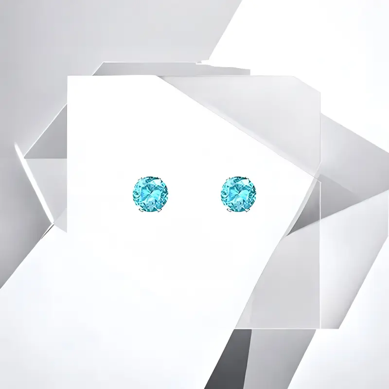 May10th Zircon Stud Earrings Women's-4