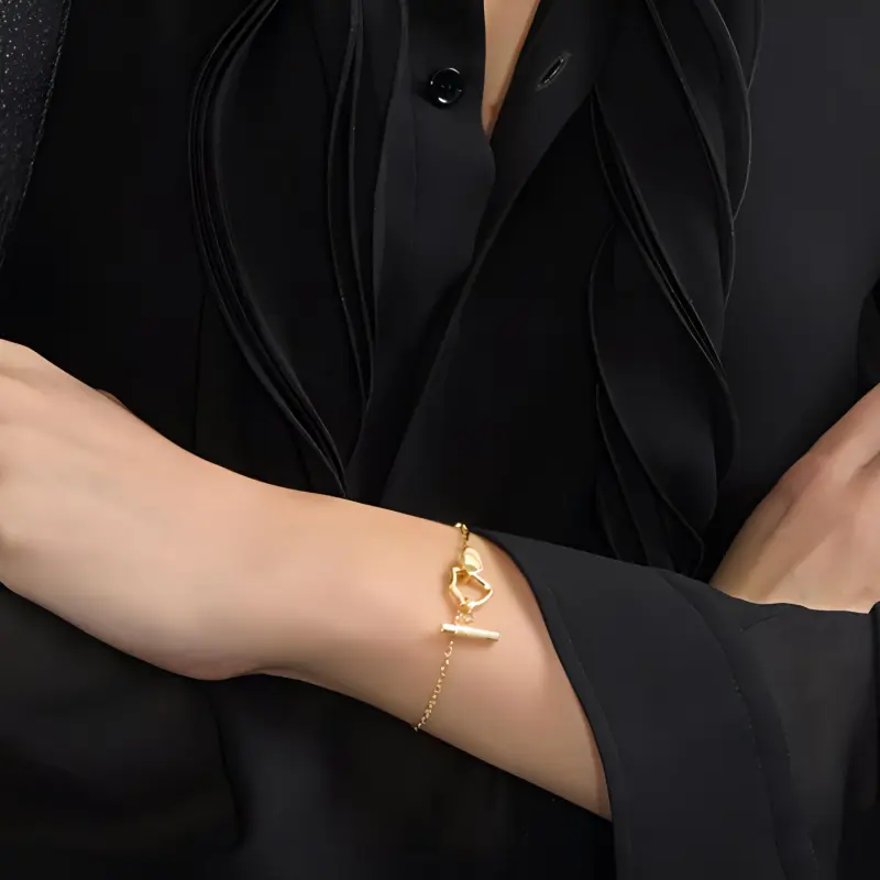 Burberry Brass Gold Plated Bracelets Women's Gold-2