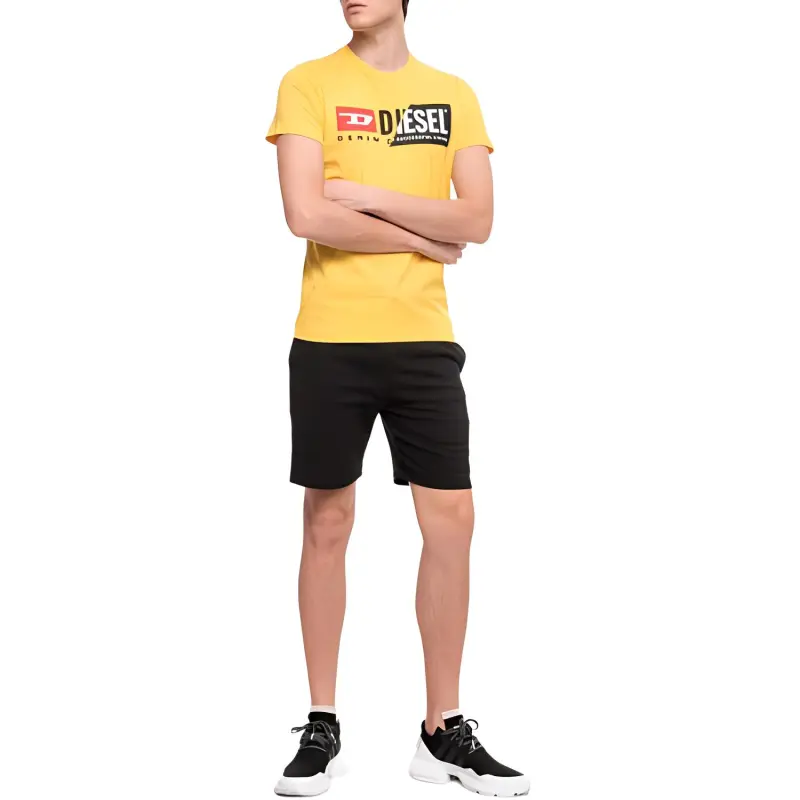 DIESEL T-Shirts Men Yellow-2