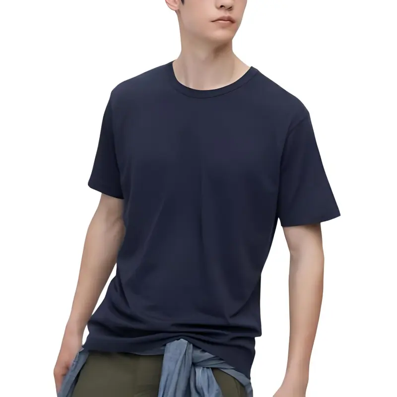 UNIQLO T Shirt Unisex Indigo Blue-1