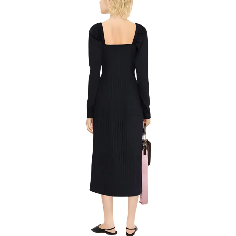GANNI Long Sleeved Dresses Women's Black-2